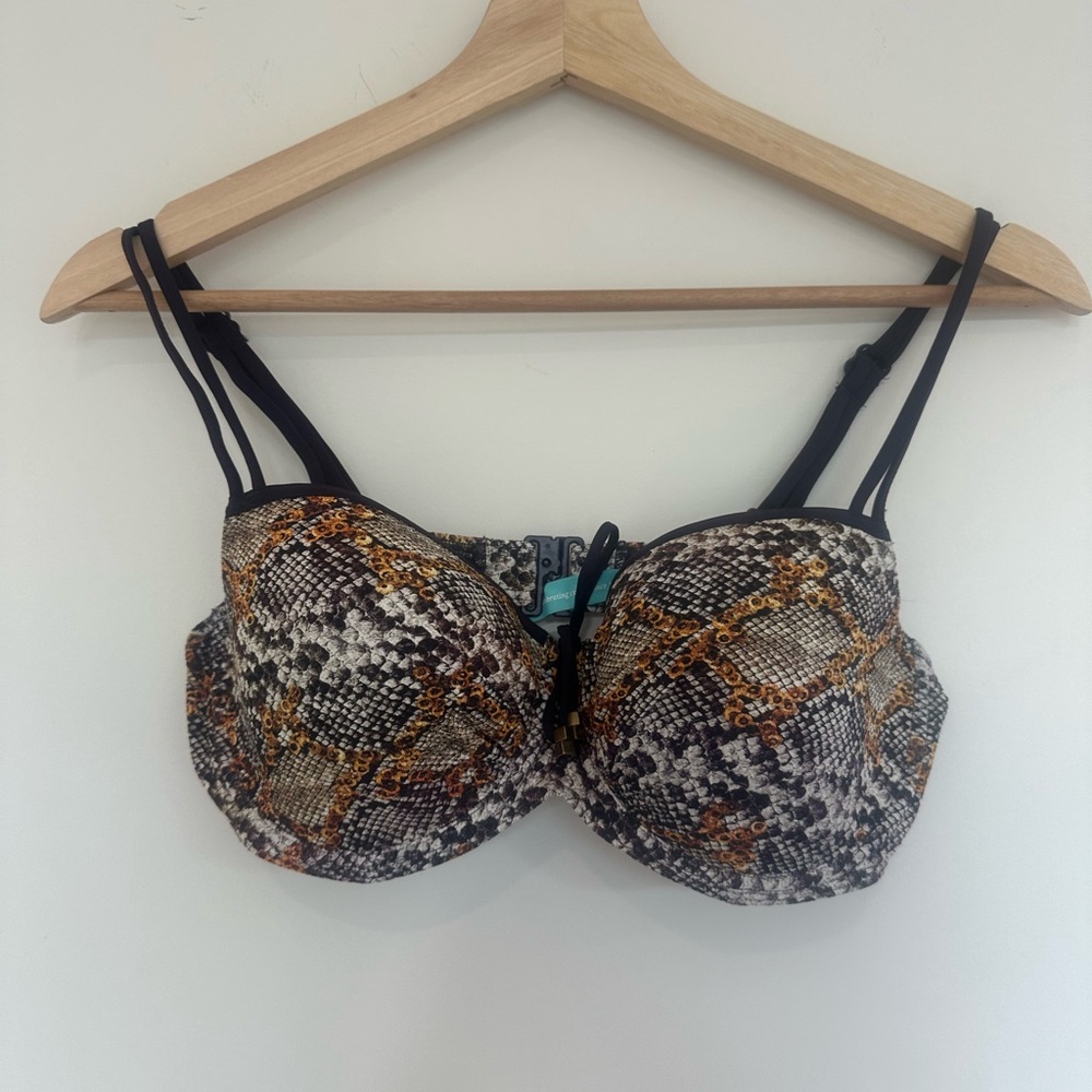 Prima Donna snakeskin design Swim Top 34 D NWT